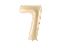 BEIGE NUMBER FOIL BALLOON