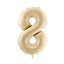 BEIGE NUMBER FOIL BALLOON