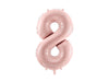 LIGHT PINK NUMBER FOIL BALLOON