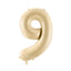 BEIGE NUMBER FOIL BALLOON