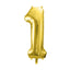 WHITE GOLD NUMBER FOIL BALLOON