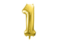 WHITE GOLD NUMBER FOIL BALLOON