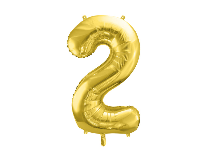 WHITE GOLD NUMBER FOIL BALLOON