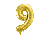 WHITE GOLD NUMBER FOIL BALLOON