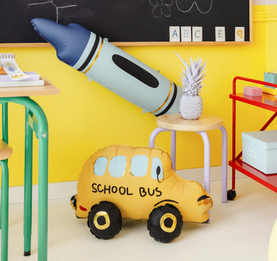 JUMBO BLUE CRAYON FOIL BALLOON