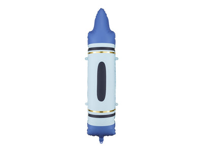 JUMBO BLUE CRAYON FOIL BALLOON