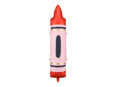 JUMBO RED CRAYON FOIL BALLOON