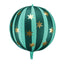 GREEN STRIPED GLOBE SHAPED FOIL BALLOON