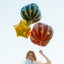 GREEN STRIPED GLOBE SHAPED FOIL BALLOON