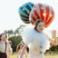 GREEN STRIPED GLOBE SHAPED FOIL BALLOON