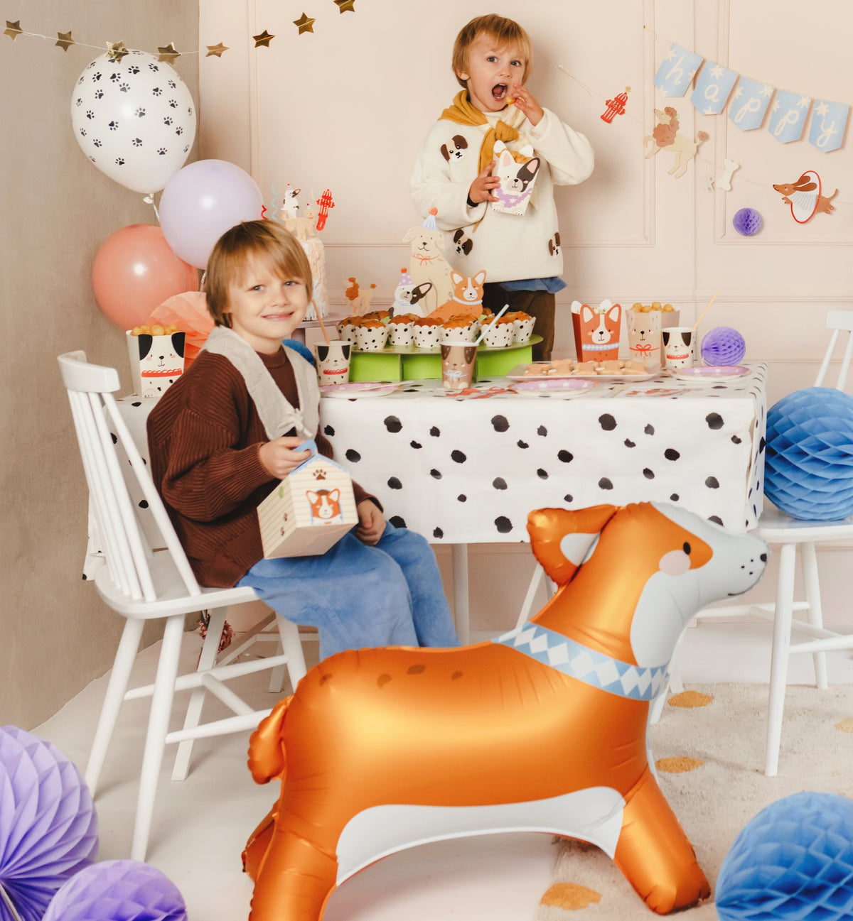 CORGI DOG STANDING FOIL BALLOON