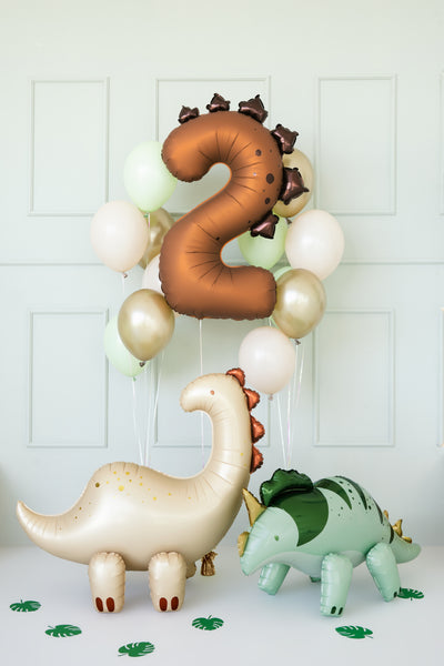 DINOSAUR NUMBER 2 FOIL BALLOON