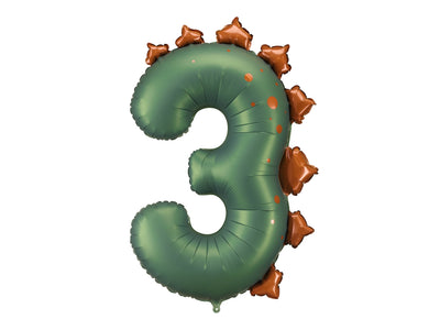 DINOSAUR NUMBER 3 FOIL BALLOON