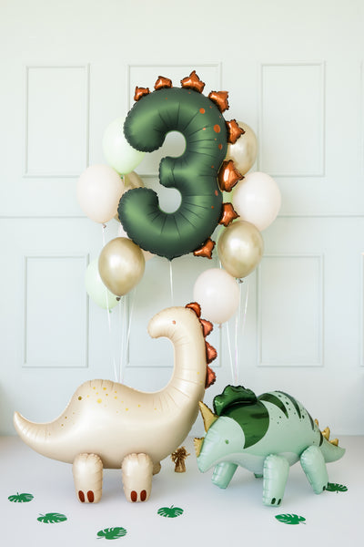 DINOSAUR NUMBER 3 FOIL BALLOON