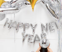 SILVER HAPPY NEW YEAR FOIL BALLOON