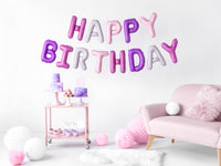 PINK & PURPLE HAPPY BIRTHDAY FOIL BALLOONS