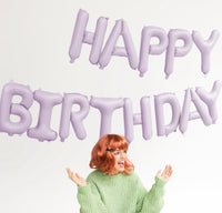 HAPPY BIRTHDAY PURPLE FOIL BALLOONS