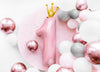 GOLD CROWN NUMBER 1 PASTEL PINK FOIL BALLOON