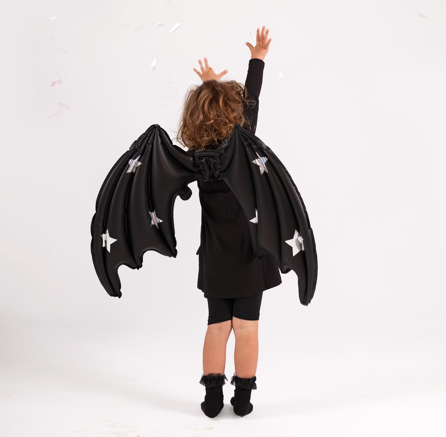 BAT MATTE BLACK WINGS FOIL BALLOON