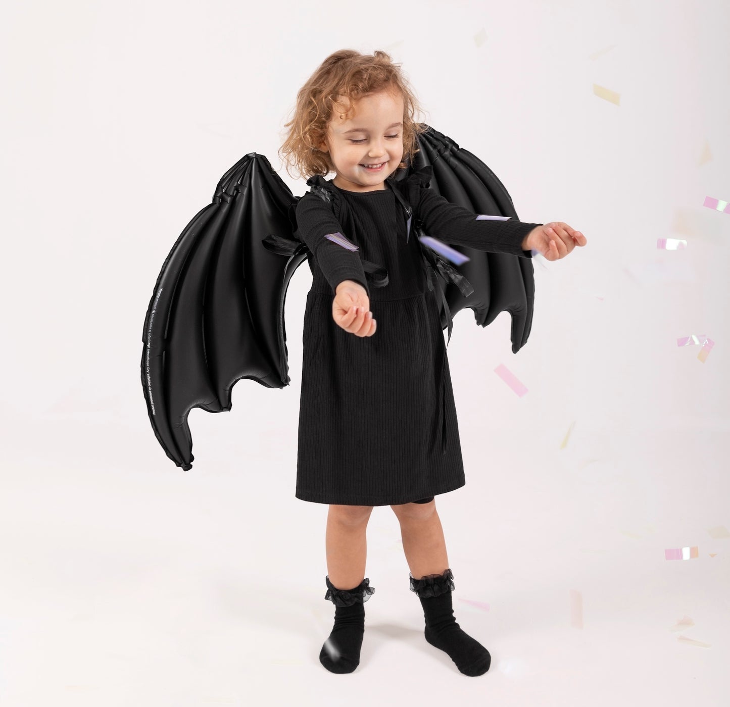 BAT MATTE BLACK WINGS FOIL BALLOON