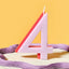 TWO COLOR NUMBER CANDLE