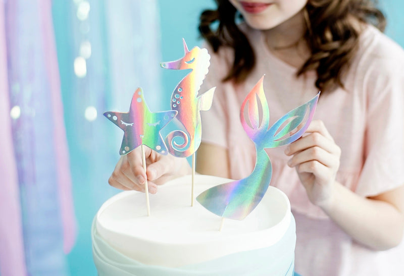 IRIDESCENT MERMAID CAKE TOPPERS