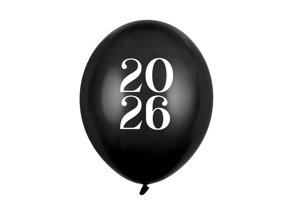 BLACK 2026 LATEX BALLOON