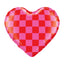 PINK & RED CHECKERED 18” HEART FOIL BALLOON