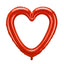 RED OPEN HEART FOIL BALLOON FRAME