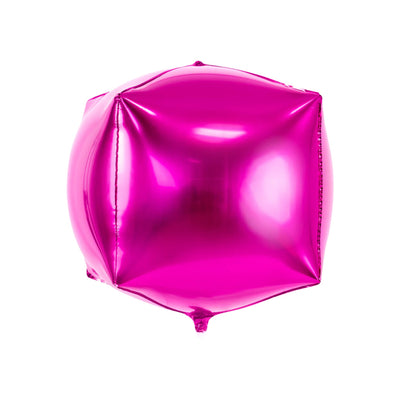 HOT PINK CUBE FOIL BALLOON