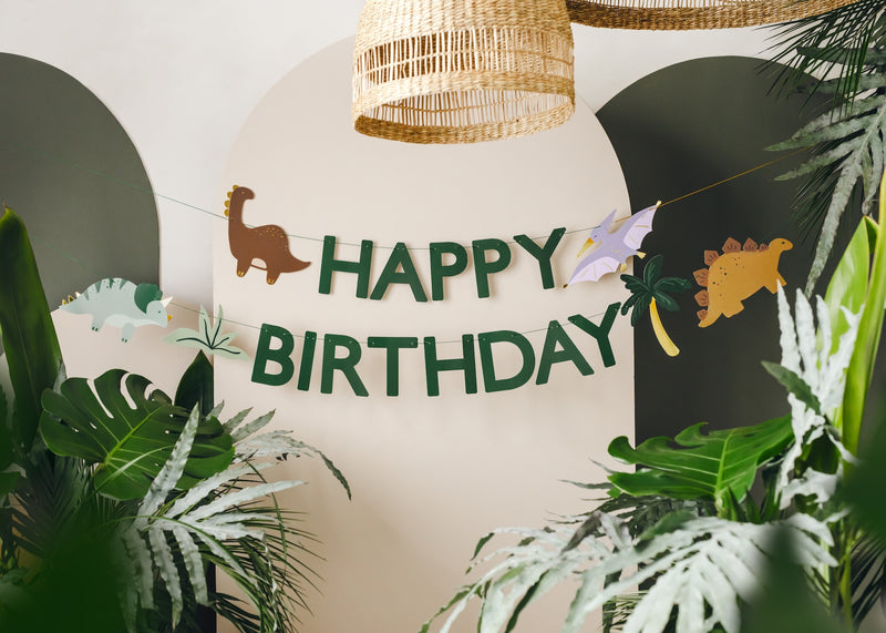 DINOSAUR HAPPY BIRTHDAY BANNER