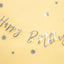 SILVER HAPPY BIRTHDAY BANNER