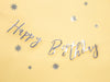 SILVER HAPPY BIRTHDAY BANNER