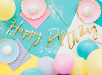 GOLD HAPPY BIRTHDAY BANNER