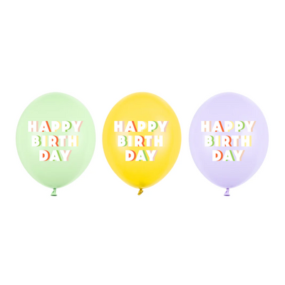 HAPPY BIRTHDAY LATEX BALLOONS [5 PCS]