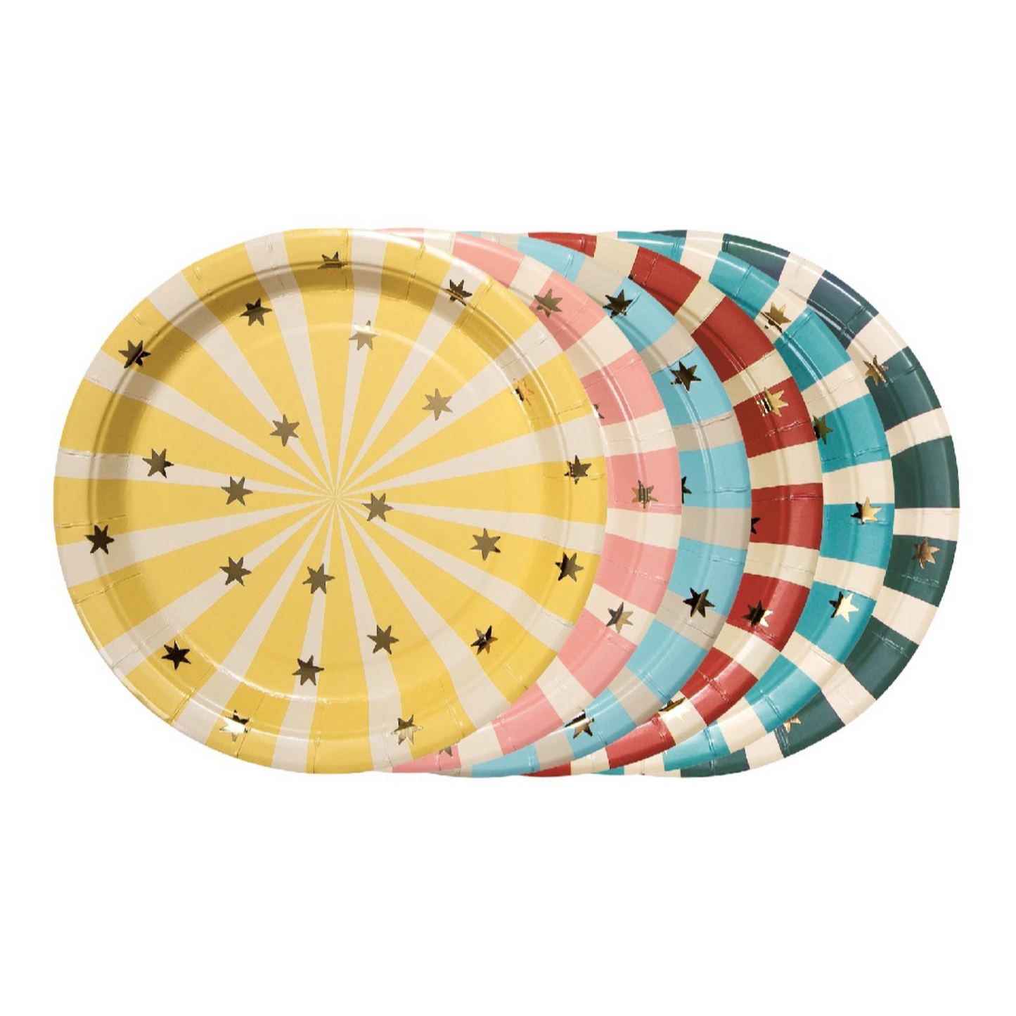CIRCUS STRIPES PLATES [SET OF 6]