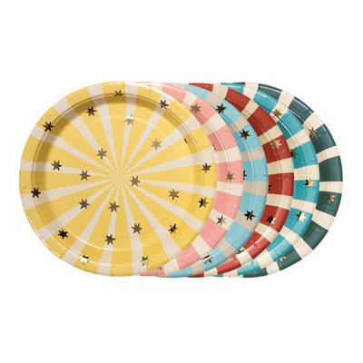 CIRCUS STRIPES PLATES [SET OF 6]