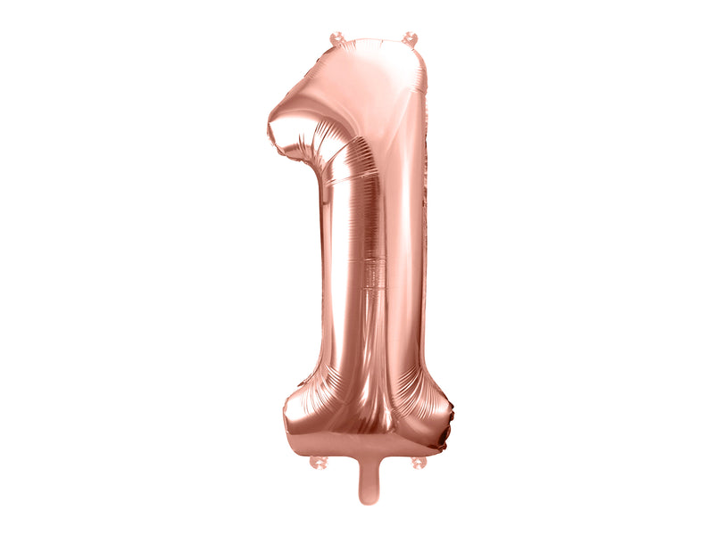 LARGE NUMBER ROSEGOLD FOIL BALLOON