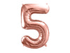 LARGE NUMBER ROSEGOLD FOIL BALLOON