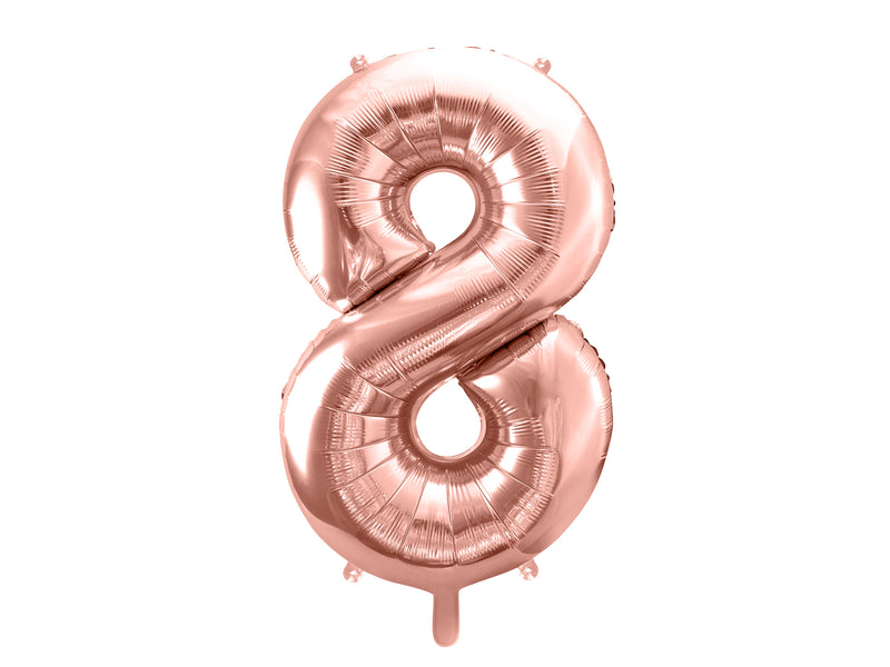 LARGE NUMBER ROSEGOLD FOIL BALLOON