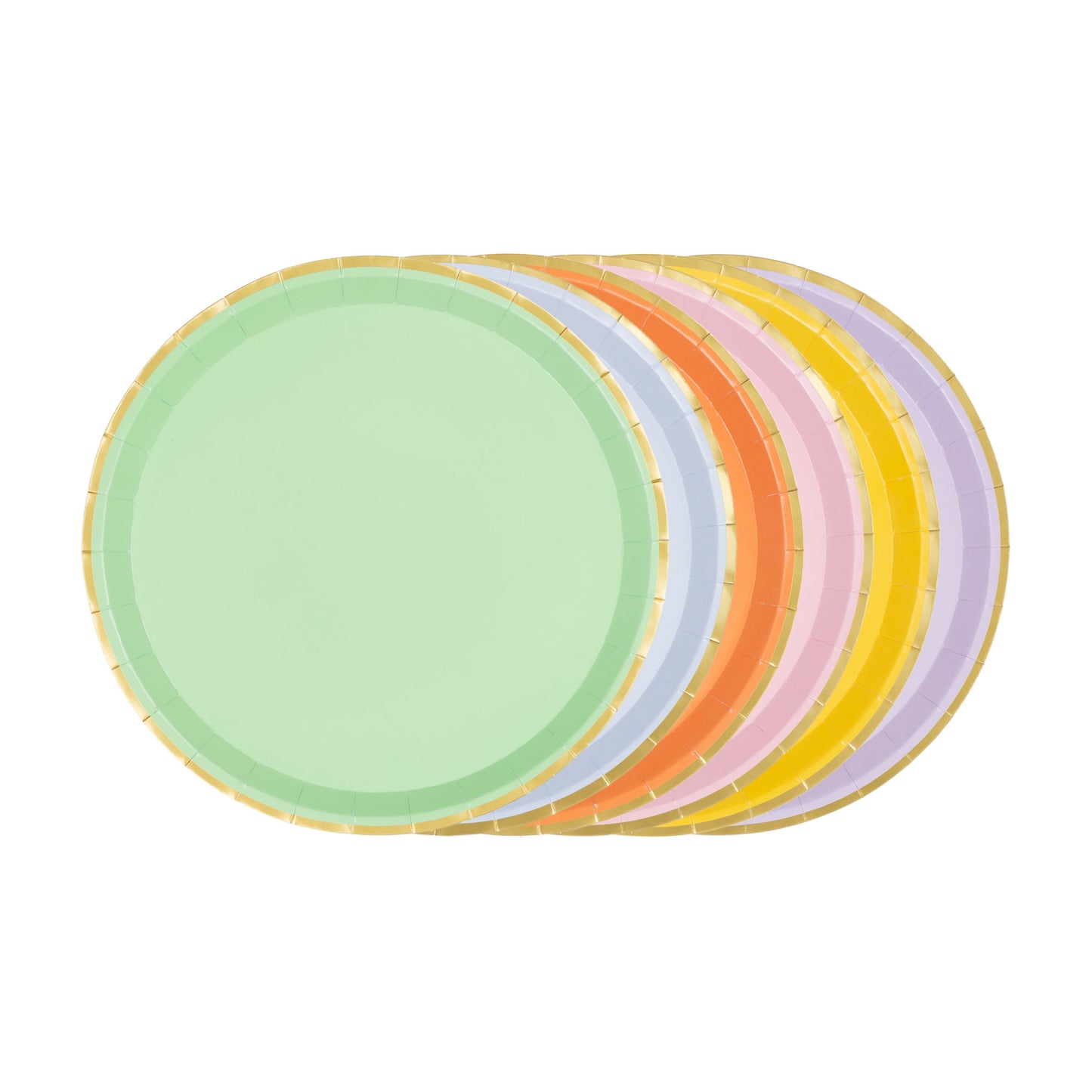 COLORFUL PAPER PARTY PLATES [SET OF 6]