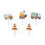 CONSTRUCTION CANDLES [SET OF 5]