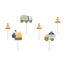 CONSTRUCTION TOPPERS [SET OF 6]