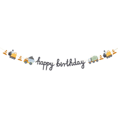 CONSTRUCTION HAPPY BIRTHDAY BANNER