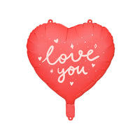 LOVE YOU RED HEART SHAPED FOIL BALLOON