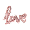 ROSE GOLD LOVE SCRIPT FOIL BALLOON