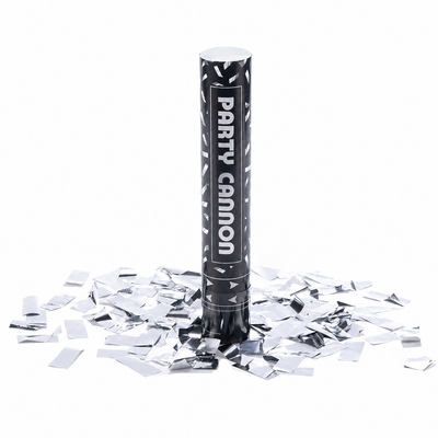 SILVER CONFETTI POPPER