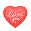 LOVE YOU RED HEART SHAPED FOIL BALLOON