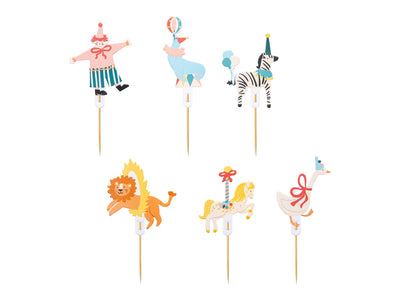 ANIMAL CIRCUS PARADE TOPPERS [SET OF 6]