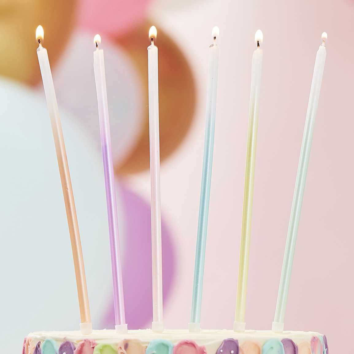 TALL OMBRE CAKE CANDLES [SET OF 12]